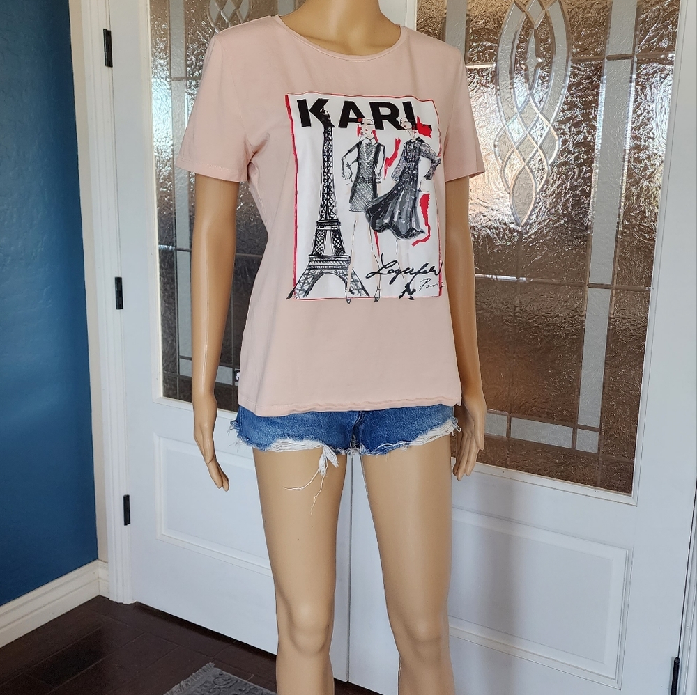 KARL LAGERFELD PARIS TEE SZ M - Picture 10 of 16